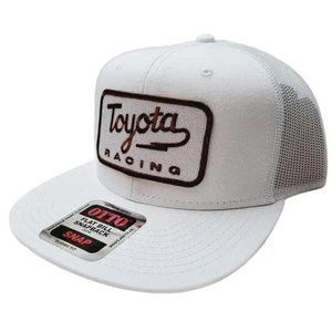 Retro Vintage Style Toyota Racin Embroidered Patch Flat Bill Trucker Hat Cap TRD